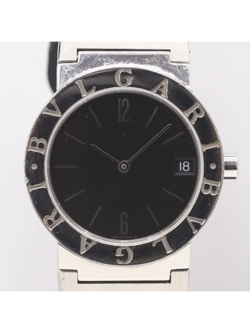 Bvlgari Bulgari Quartz Date Black Dial Watch